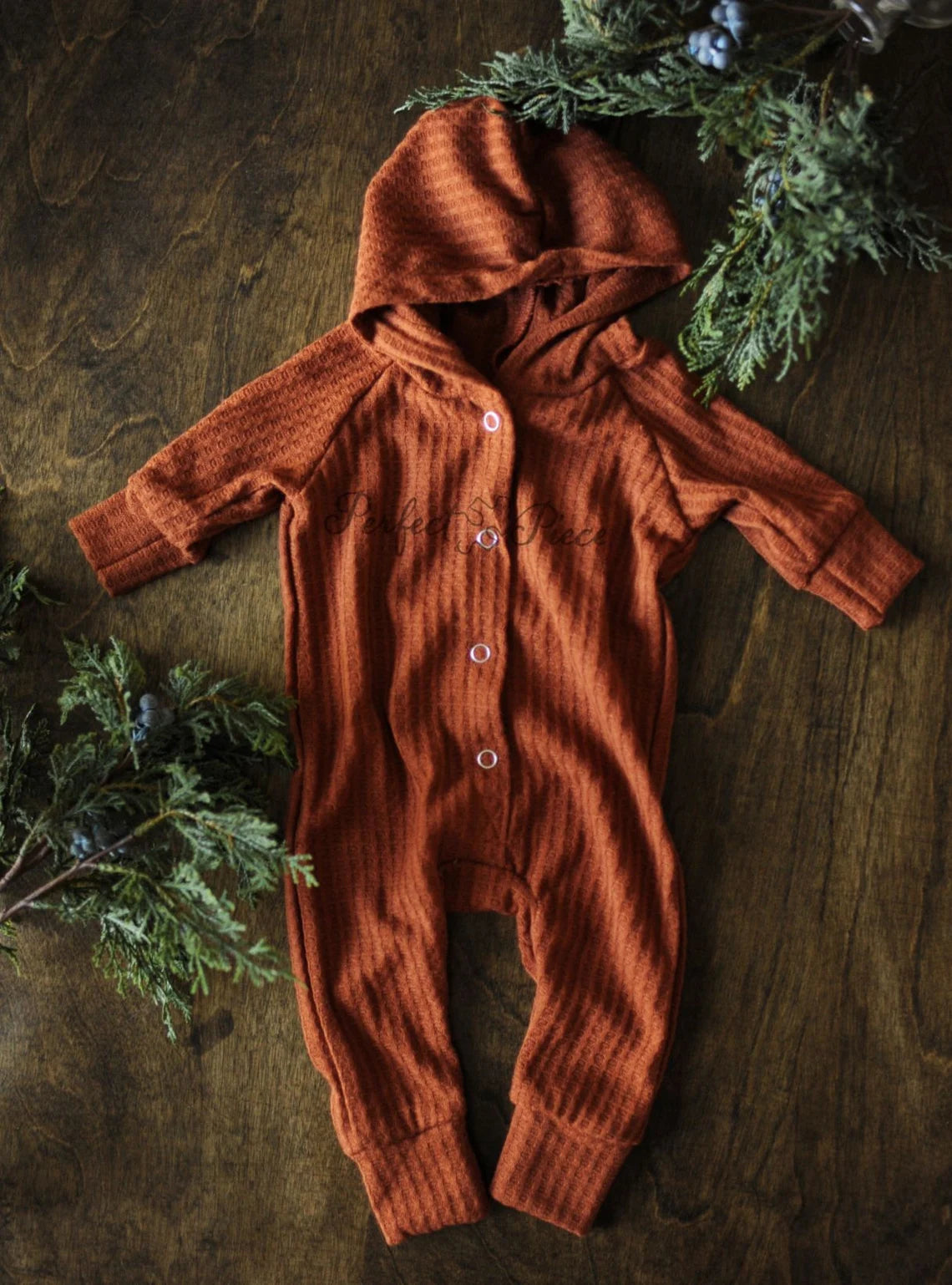 Waffle Hooded Romper